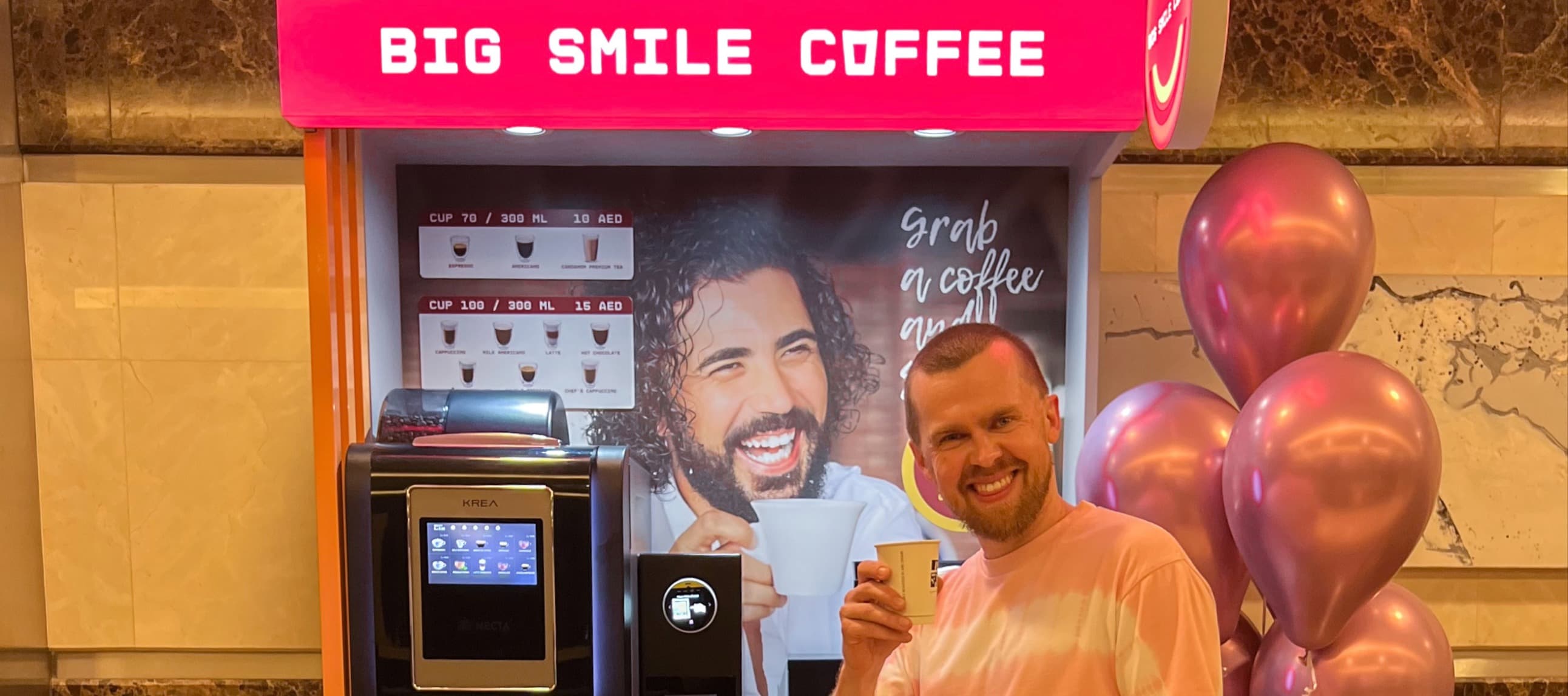 Фото новости: "Сооснователь дубайского сервиса доставки Yallamarket Леонид Довбенко купил 5% в стартапе с российскими корнями Big Smile Coffee"