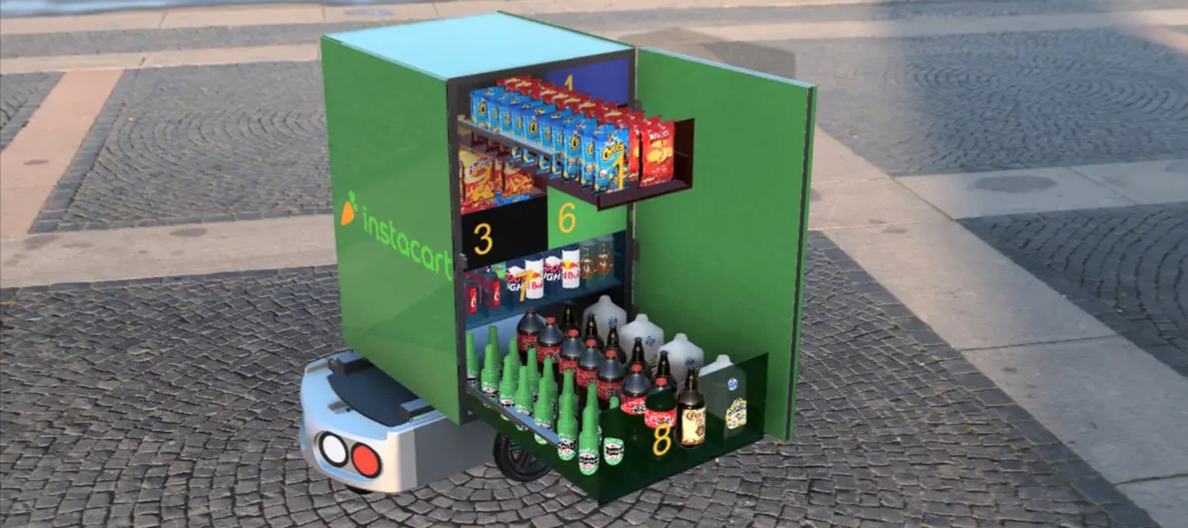 Фото новости: "Сервис доставки продуктов Instacart тестирует «склады на колесах»"